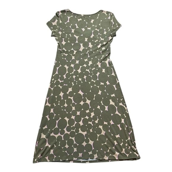Boden Green Jersey Patterned Short Sleeved V Neck Dress - Picture 2 of 8